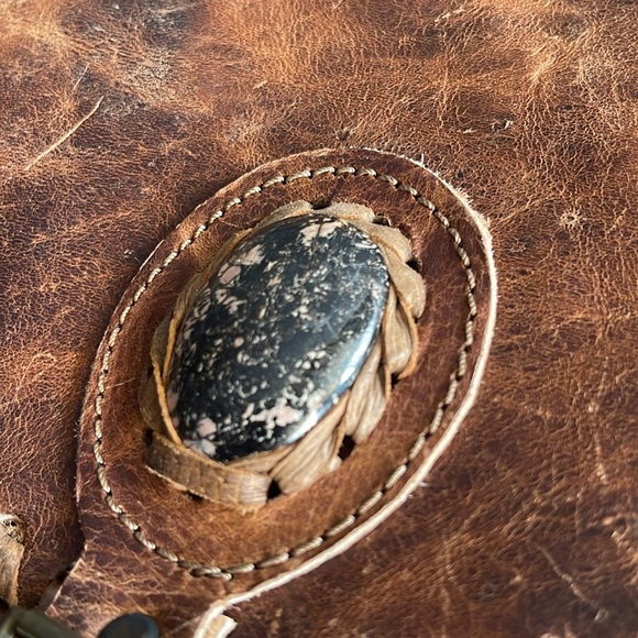 Leather Hobo Crossbody Bag - Picture 3 of 9